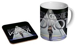 Hercule Poirot David Suchet Advert Ceramic Coffee Mug + Coaster Gift Set …