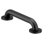 Moen Concealed Grab Bar AC Matte Black 12-Inch Bathroom Safety Grab Bar, R8912BL