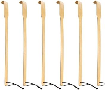 Renook Back Scratcher, 16.5in Pack of 6, Traditional Finger-Like Bamboo Wooden Body Massager for Scratching Itches, Strong and Sturdy, Good Practical and Novel Gifts for Friends and Family.