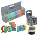 BRUSTRO Washi Tapes Pastel Palette Solids Shade 15mm x 5mtrs With Basics shade, 15 mm x 5 mtrs, Multicoloured (Total 13 Pcs.)