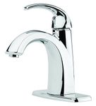 Pfister Selia Polished Chrome Bathroom Faucet, Single Handle Bathroom Vanity Faucet with Push & Seal Bathroom Sink Drain, Bathroom Décor, 1 or 3 Hole Bathroom Sink Faucet, Optional Deck Plate Included