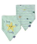 Mi Arcus Cotton Printed Triangle Feeding Bib for for Baby/Girl/Boy/Kids/Newborn/Pack of 2 for 0-3 Months