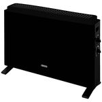 Zanussi 2000W/2KW Electric Convector Heater, Freestanding Radiator in Black with 3 Adjustable Heat Settings, Dial Controls, Integrated Handle, Overheat Protection ZCVH4004B, 2 Year Guarantee