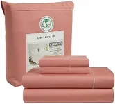 LANE LINEN 100% Egyptian Cotton Sheets King Size Set - 1500 TC, 4 Pieces - Luxury Sateen Weave Cotton Bed Sheets King Size Set - 15" Extra Deep Pocket King Size Sheet Set - Rose Dawn