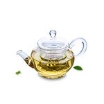 Prettyard Heat Resistant Glass Tea Pot With Infusers for Loose Tea - Style D (appr. 250ml), Tea Pot for Loose Tea Leaves, Clear High Borosilicate Glass Tea Pot, Microwave Safe