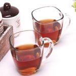 Simran Handicrafts Glass Coffee Mug - 6 Pieces, Multicolour, 140 ml