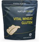 Naturtonix Premium Vital Wheat Gluten, For Bread Making, Baking & Seitan, High Protein, Non-GMO, Vegan Friendly, Certified Kosher, 4 Pound