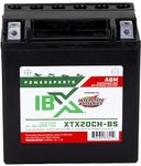 Interstate Batteries YTX20CH-BS 12V 18Ah Powersports Battery 230CCA AGM Rechargeable Replacement for Motorcycles, ATVs, Scooters, Snowmobiles (XTX20CH-BS)