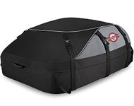 Car Rooftop Cargo Carrier Roof Bag, 20 Cubic Feet Waterproof Roof Top Cargo Carrier for Car with Without Luggage Rack, Vehicle Soft Shell Roof Cargo Box with 8 Tie-Down Strap, 6 Door Hook, Storage Bag