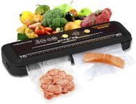 MegaWise Vacuum Sealer Machine | 80kPa Suction Power| Bags and Cutter Included | Compact One-Touch Automatic Food Sealer with External Vacuum System | Dry Moist Fresh Modes for All Saving needs