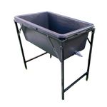 Dog Bath Tub Large/90L With Tap Connector and Foldable Metal Stand