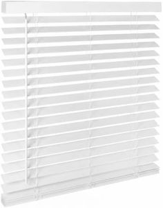 2" Cordless Real Wood Blinds 48"W x 72"H White Basswood for Indoor Windows