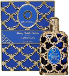 Orientica Luxury Collection Musk Malibu Eau De Parfum - Pink Pepper, Mandarin, Bergamot, Dry Amber, Pear Tree Blossoms, Lily of the Valley, Ambergris - Arabic Perfume for Men & Women - 2.7oz / 80ml