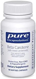 Pure Encapsulations Beta Carotene (with Mixed Carotenoids) | Hypoallergenic Antioxidant and Vitamin A Precursor Supplement | 90 Softgel Capsules