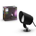 Philips Hue White & Color Ambiance Lily XL Outdoor Spotlight Extension, Smart LED Outdoors Lights (Hue Hub Required, Works with Alexa, Apple Homekit & Google Assistant), Black