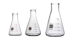 Rocwing - Borosilicate 3.3 Glass Graduated Conical Erlenmeyer Flask for Laboratory (50ml+100ml+250ml)