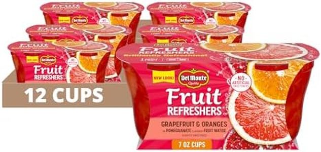 Del Monte Refreshers Grapefruit & Oranges in Pomegranate Fruit Water Cups, 7 Oz, Pack of 12