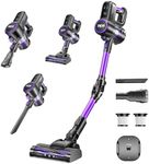 Bmaclz Cordless Vacuum Cleaner,40KPa Powerful Suction Cordless Vacuum with 450W Motor,50 Mins Runtime Rechargeable Vacuum with 180° Foldable Wand,Lightweight Vacuum for Pet Hair,Hard Floor (Purple)