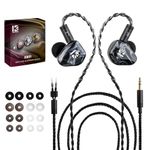 KBEAR KB01 in-Ear Monitors, HiFi Beryllium Diaphragm Dynamic Driver in Ears Headphones kbear inears Wired Earbuds High-end IEM Earphones for Musicians Singers with Clear Sound OFC Cable/Resin Cavity