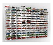 1:64 Scale Matchbox Toy Cars Wheels Display Case Wall Cabinet Rack 108 Slots, UV Protect Hot