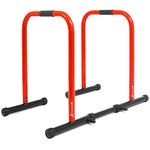 ProsourceFit Dip Stand Station, Heavy Duty Ultimate Body Press Bar with Safety Connector for Tricep Dips