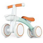 Gentle Monster Baby Balance Bike for 1 Year Old Boys and Girls, Toddler Balance Bike with Removable Basket, Adjustable Seat, 4 Wheels, 12-36 Months Infant's First Birthday Gift