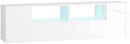 HOMCOM High Gloss TV Cabinet Stand 