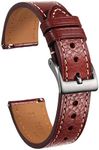 Leather Watch Bands for Women, Whisky Soft Genuine Watch Strap, Quick Release Replacement Watch Wraps