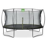 EXIT Toys Silhouette Trampoline - 14ft - Big Round Outdoor Trampoline for Kids - Includes Safety Net and Feet Safety System - Competitively Priced - Safe Entry - Great Jumping Power - Black