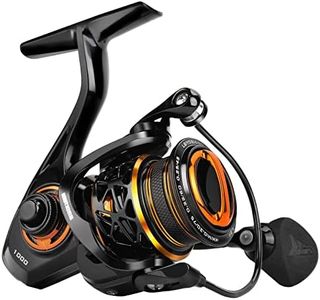 KastKing Zephyr 1000 SFS Finesse Ultralight-Ice Spinning Fishing Reel, Lightweight at only 5.3 Ounces, 7 + 1 Stainless Steel Ball Bearings, Premium Carbon Fiber Drag, Braid Ready CNC Aluminum Spool