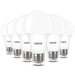 Lepro Dimmable LED Light Bulbs, 60W Equivalent LED Bulb, 2700K Warm White, 9.5W 800LM A19 E26 Standard Medium Base, UL FCC Listed, 15000 Hour Lifetime, 6 Packs