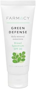 Farmacy Mineral Face Sunscreen SPF 30 - Broad Spectrum Zinc Oxide Sunscreen for Face - Daily Defense Sheer Mineral Sunscreen for Sensitive Skin - Absorbs Quickly + Leaves No White Cast (50ml)