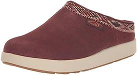 KEEN Women's Elle Suede Comfortable Durable Indoor Outdoor Mule Slippers, Andorra/Birch, 9.5