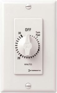 Intermatic SW30MWK 30-Minute Spring Wound Timer, White - Energy-Saving Control for Lights and Appliances - Easy Installation and Operation