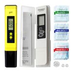 SIGANDG Digital TDS/EC Temperature Meter PH Meter, water quality test TDS Meter 4-in-1 set for Laboratory with Calibration Powder, PH Tester for Household Drinking Water, Aquarium, Pool, Hydroponics