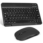 UrbanX Rechargeable Bluetooth Keyboard and Mouse Combo Ultra Compact Slim Full-Size Keyboard and Ergonomic Mice for Amazon Fire HD 8 (2017) Mac/Desktop/PC/Laptop/Tablet- Black