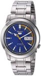 Seiko Men's SNKK27 Seiko 5 Automatic Blue Dial Stainless-Steel Bracelet Watch