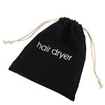 ERKXD Hair Dryer Bags Drawstring Bag Container Hairdryer Bag for Travel Bathroom 30 x 34cm (Black)