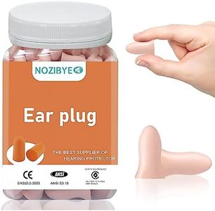 100PCS No-Pressure Earplugs Super Soft PU Foam Earplugs, Comfortable Sleeping Painless Earplugs, 38dB Maximum Noise Reduction Earplugs for Snoring, Sleeping, Studying, Traveling, Filming, Concerts. (Light Pink)