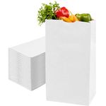 General Grocery Paper Bags, 40 lb Capacity, 20 Squat, 8.25" x 5.94" x 13.38", White, 500 Bags