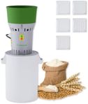 EVERYGROW Electric Grain Mill Grinder, 1000W, 6.6 Gallons, Dust-Free, 5 Screens, Green & White