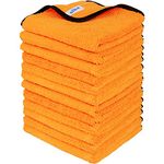 MR.SIGA Professional Premium Microfibre Towels for Cars, Dual-Sided Car Washing and Detailing Towels, Gold, 15.7 x 23.6 inch, 12 Pack