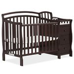 Dream On Me Casco 4 in 1 Mini Crib and Dressing Table Combo Espresso