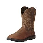 Ariat Groundbreaker Wide Square Toe MetGuard Steel Toe Work Boots - Men’s Safety Toe Western Boot, Brown, 10 Wide