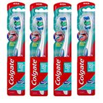 4 x Colgate 360 Whole Mouth Clean Toothbrush with Tongue Cleaner MEDIUM