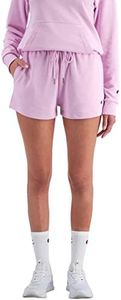 Champion Womens FRE Try CLOGO Shorts, Cotton Pink Posy, Large US