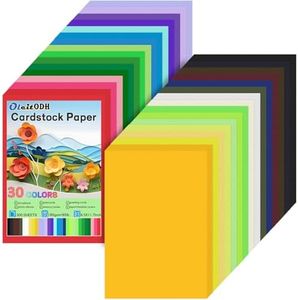 Oleitodh Colored Cardstock Bulk 300 sheets,8.3 x 11.7 inch, 30 Colors Construction Paper, Card Stock Printer Paper Scrapbooking Supplies for Diy Crafts Cricut Card Making, 65LB/180 GSM