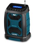 UEME 5W Rugged DAB/DAB+ FM Radio with Bluetooth and 2600mAh built in rechargeable battery. (Blue/Black) …