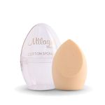 Milagro Beauty Makeup Sponge Blender Non-latex, Soft, Cotton Blending Puff for Foundation, Face Powder, Cream Wet & Dry Make Up (Beige)