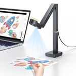 CZUR Fancy S Pro 12MP USB Document Camera for Teacher, 4K Webcam with Microphone and LED Light, Up to 60fps, Auto Focus, for Remote Teaching, Live Streaming, Web Conference, for Mac and Windows